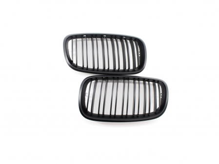 Grile Duble Compatibile BMW X5 E70 X6 E71 Negru Lucios [1]