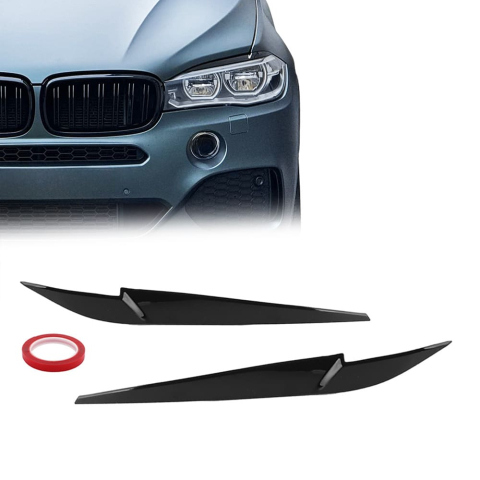 Pleoape faruri Seria X5 F15 - Pleoape Faruri Compatibile BMW X5 F15 2014-2018 Negru Lucios