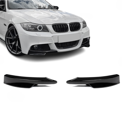 ACCESORII EXTERIOR - Splitere Bara Față BMW Seria 3 E90 E91 detaliu Negru Lucios