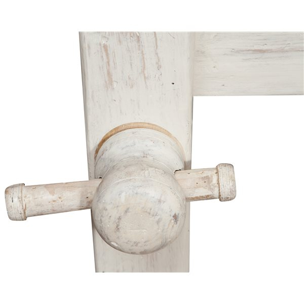 Banc de tamplar,  L116*63*H90 cm, 4 sertare, alb antic, lemn masiv [13]