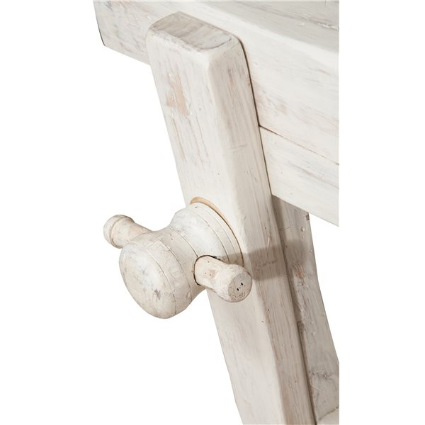 Banc de tamplar,  L116*63*H90 cm, 4 sertare, alb antic, lemn masiv [14]