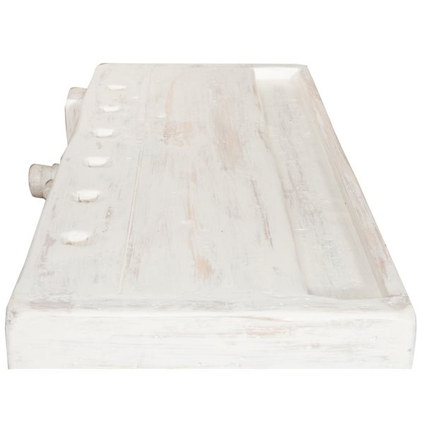 Banc de tamplar,  L116*63*H90 cm, 4 sertare, alb antic, lemn masiv [10]