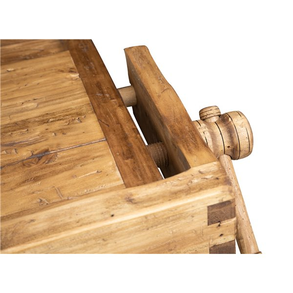 Banc de tamplar, L184*74*H92 cm, usi glisante, natur antic, lemn masiv [10]