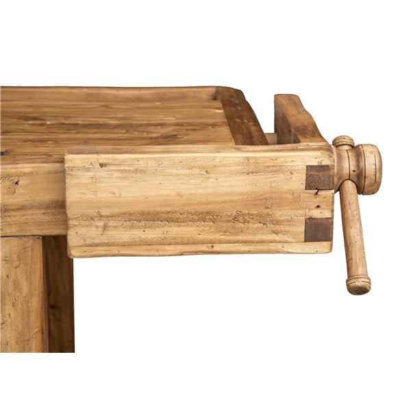 Banc de tamplar, L184*74*H92 cm, usi glisante, natur antic, lemn masiv [11]