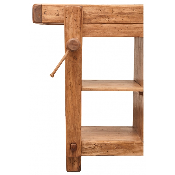 Banc de tamplar,  L116*63*H90 cm, 4 sertare, natur, lemn masiv [15]