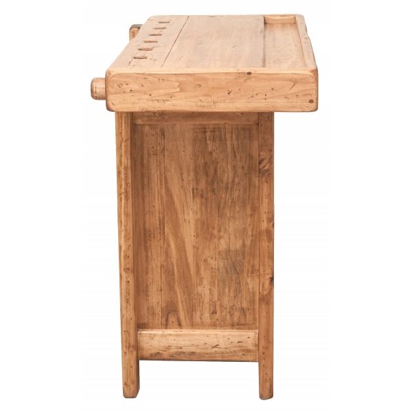 Banc de tamplar,  L116*63*H90 cm, 4 sertare, natur, lemn masiv [12]