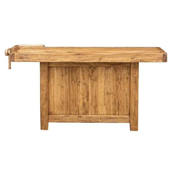 Banc de tamplar, L184*74*H92 cm, usi glisante, natur antic, lemn masiv [4]