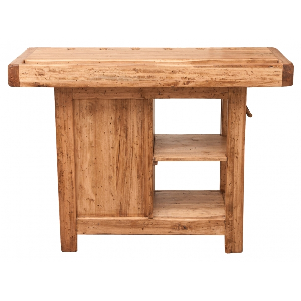 Banc de tamplar,  L116*63*H90 cm, 4 sertare, natur, lemn masiv [11]