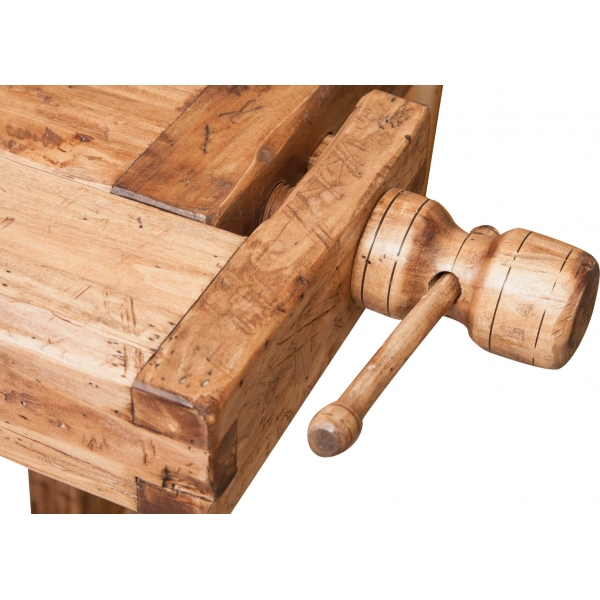 Banc de tamplar, L194*84*H90 cm,  natur antic, lemn masiv [8]