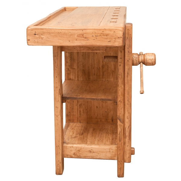 Banc de tamplar,  L116*63*H90 cm, 4 sertare, natur, lemn masiv [10]