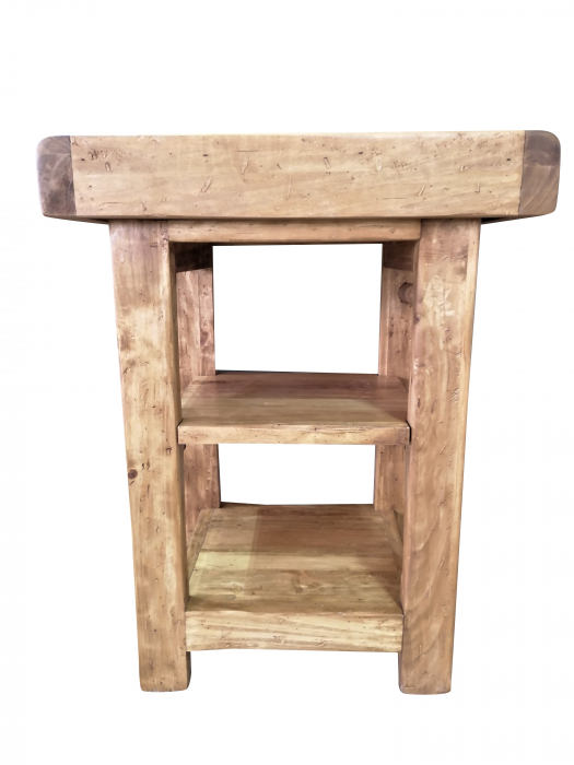 Banc de tamplar, L64*57*H82 cm,  natur antic, lemn masiv [6]