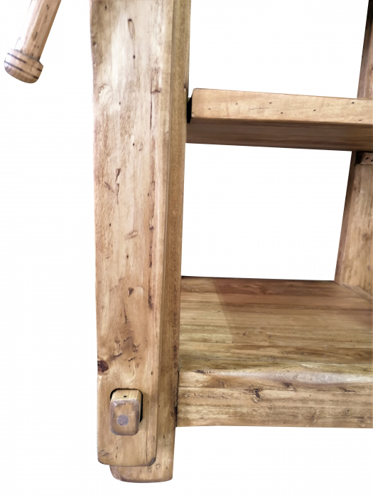 Banc de tamplar, L64*57*H82 cm,  natur antic, lemn masiv [8]