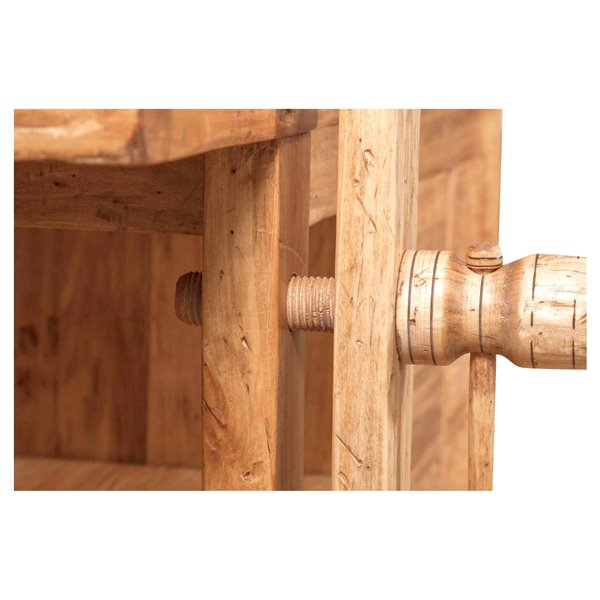Banc de tamplar, L184*74*H92 cm, 4 sertare, natur antic, lemn masiv [6]