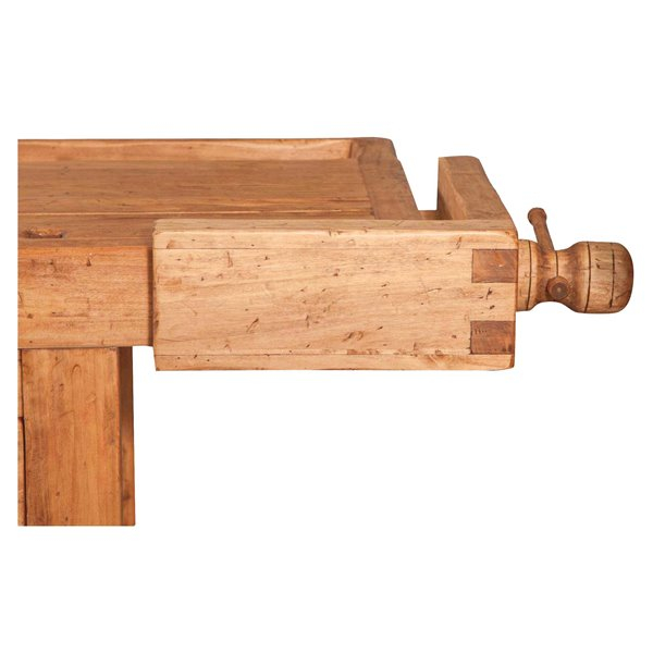 Banc de tamplar, L184*74*H92 cm, 4 sertare, natur antic, lemn masiv [9]