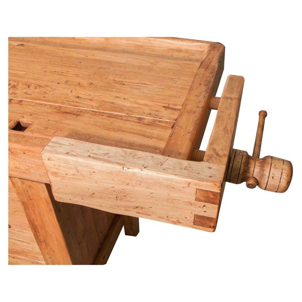 Banc de tamplar, L184*74*H92 cm, 4 sertare, natur antic, lemn masiv [8]