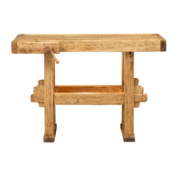 Banc de tamplar, L126*69*H90 cm, natur antic, lemn masiv [2]