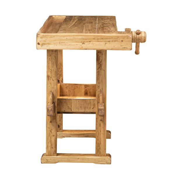 Banc de tamplar, L126*69*H90 cm, natur antic, lemn masiv [3]