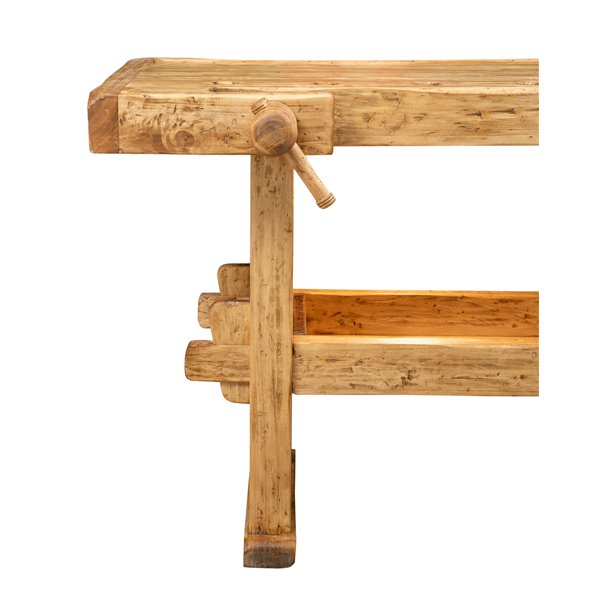 Banc de tamplar, L126*69*H90 cm, natur antic, lemn masiv [8]
