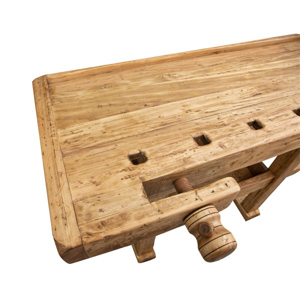 Banc de tamplar, L126*69*H90 cm, natur antic, lemn masiv [6]