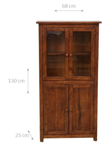 Vitrina, L68*25*H130 cm,  nuc  antic, lemn masiv [2]