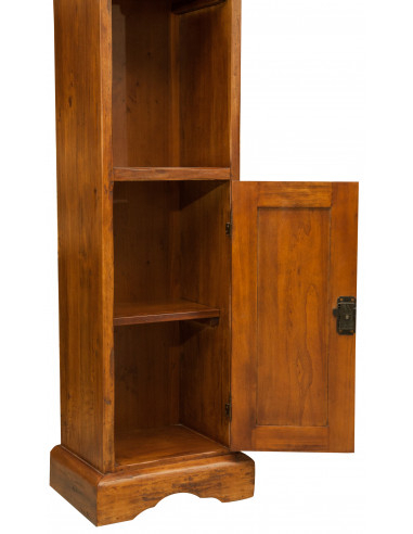 Bibliotecă mică, L40*30*H196 cm, nuc antichizat, lemn masiv [4]