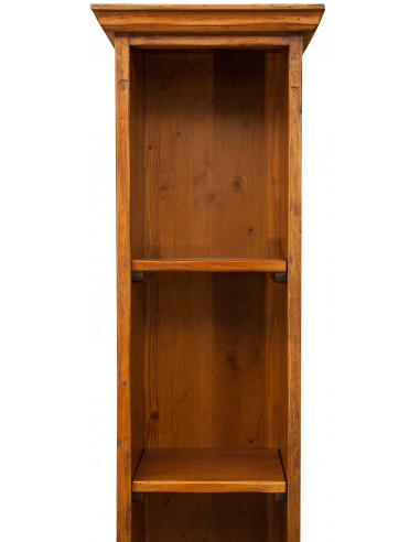 Bibliotecă mică, L40*30*H196 cm, nuc antichizat, lemn masiv [6]