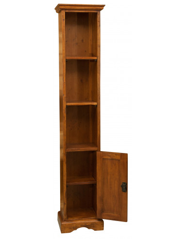 Bibliotecă mică, L40*30*H196 cm, nuc antichizat, lemn masiv [3]