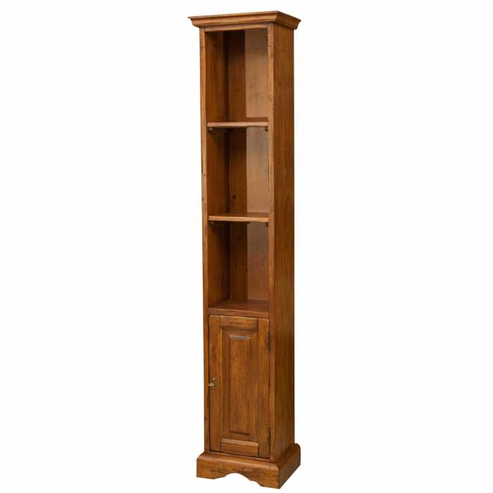 Bibliotecă mică, L40*30*H196 cm, nuc antichizat, lemn masiv [1]