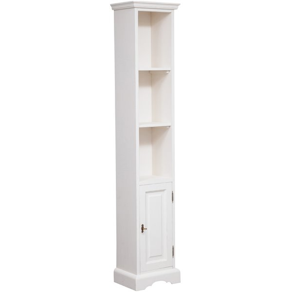 Bibliotecă mică, L40*30*H196 cm, alb antichizat, lemn masiv [2]