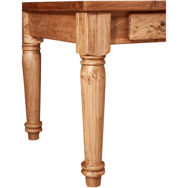 Birou,  L184*92*H78 cm, 2 sertare, natur antichizat, lemn masiv [2]