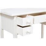 Birou,  L100*48*H80 cm, 5 sertare, alb antic, lemn masiv [2]