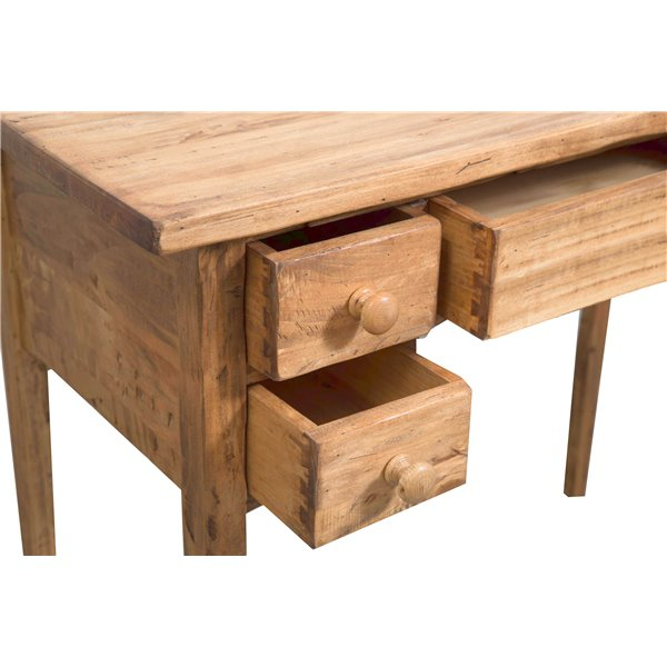 Birou,  L100*48*H80 cm, 5 sertare, natur antic, lemn masiv [3]