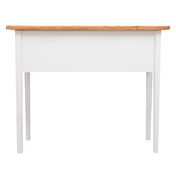 Birou,  L100*48*H80 cm, 5 sertare, alb/natur antic, lemn masiv [4]