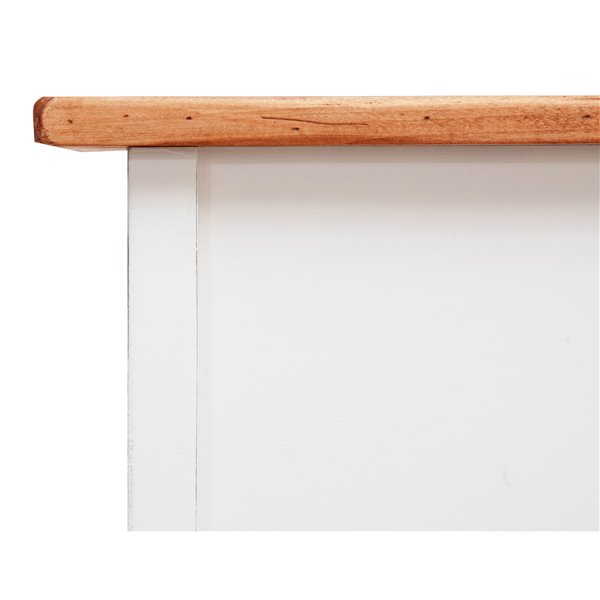 Birou,  L100*48*H80 cm, 5 sertare, alb/natur antic, lemn masiv [5]