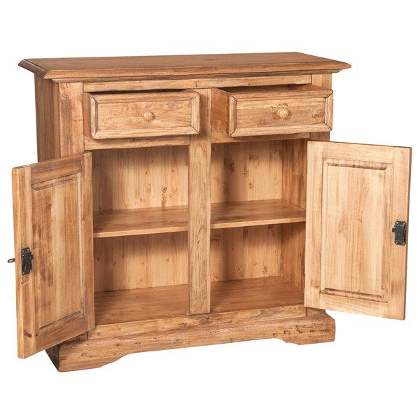 Bufet, L110*45*H103 cm,  2 usi 2 sertare, lemn masiv [3]