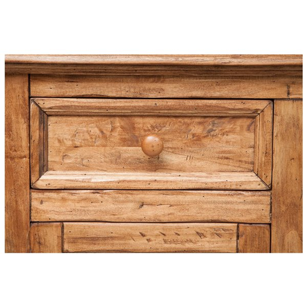 Bufet, L110*45*H103 cm,  2 usi 2 sertare, lemn masiv [4]
