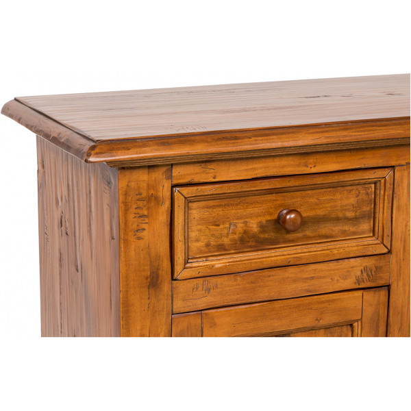 Bufet, L110*45*H103 cm,  2 usi 2 sertare, lemn masiv [2]
