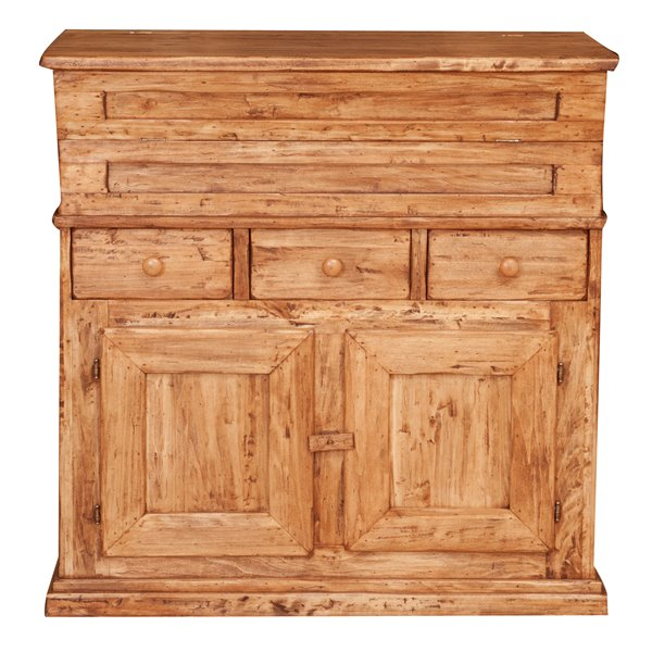 Bufet, L100*55*H101 cm,  2 usi 3 sertare, blat rabatabil, lemn masiv [1]