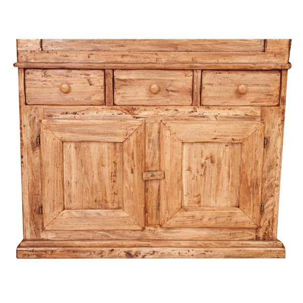 Bufet, L100*55*H101 cm,  2 usi 3 sertare, blat rabatabil, lemn masiv [12]