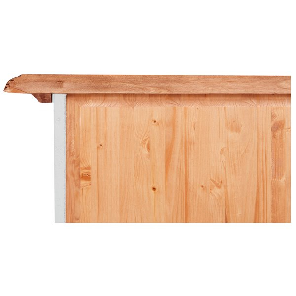 Bufet, L135*45*H92 cm, 2 usi 4 sertare, alb/natur [9]