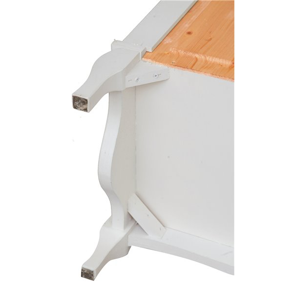Bufet, L160*42*H90 cm,  2 usi 4 sertare, alb/natur antic [8]