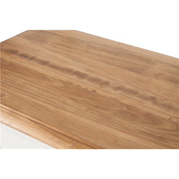 Bufet, L156*45*H103 cm 3 usi 3 sertare, alb/natur antic [5]