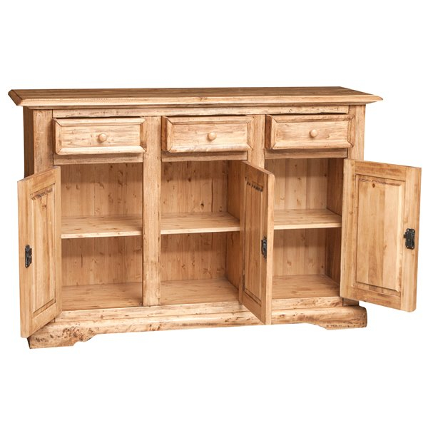 Bufet, L156*45*H103 cm, 3 usi 3 sertare, lemn masiv [7]