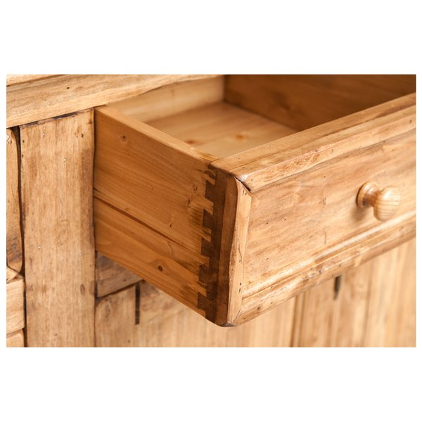Bufet, L156*45*H103 cm, 3 usi 3 sertare, lemn masiv [8]
