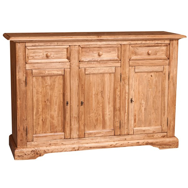 Bufet, L156*45*H103 cm, 3 usi 3 sertare, lemn masiv [2]