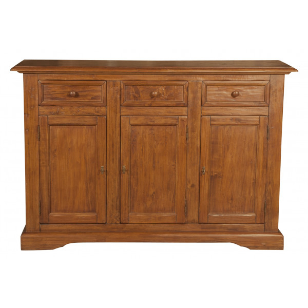 Bufet, L156*45*H103 cm,  3 usi 3 sertare, lemn masiv [2]