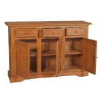 Bufet, L156*45*H103 cm,  3 usi 3 sertare, lemn masiv [4]