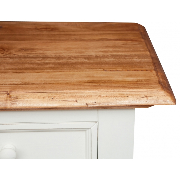 Bufet, L202*45*H103 cm,  4 usi 4 sertare, alb/natur antic [10]