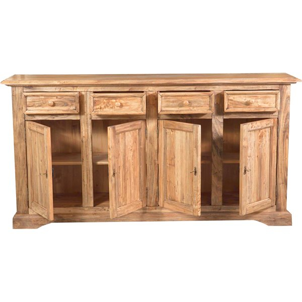 Bufet, L202*45*H103 cm,  4 usi 4 sertare, lemn masiv [8]