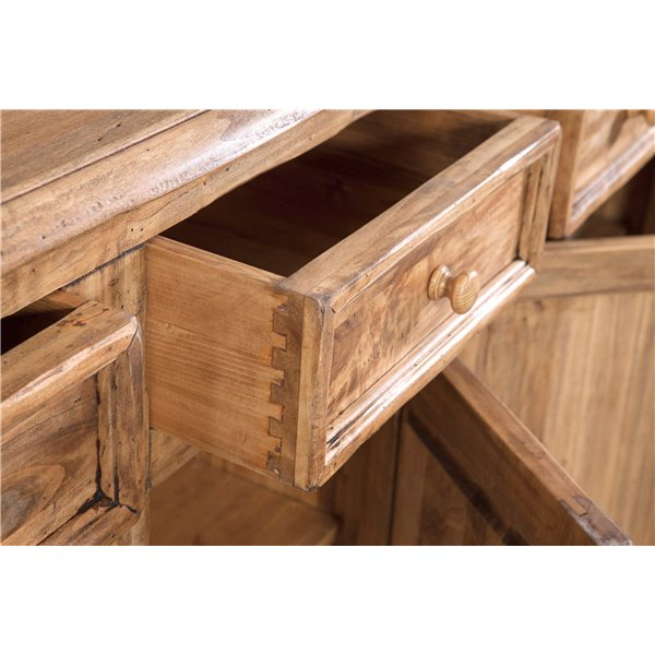Bufet, L202*45*H103 cm,  4 usi 4 sertare, lemn masiv [7]